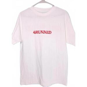 4HUNNID White Graphic Men's T-Shirt NWOT Size Medium